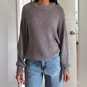 Wilfred chunky knit grey sweater